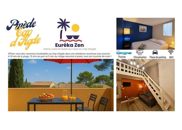 Résidence Eureka-clim-parking-wifi-piscine-proche Village Natu Appartamento Agde